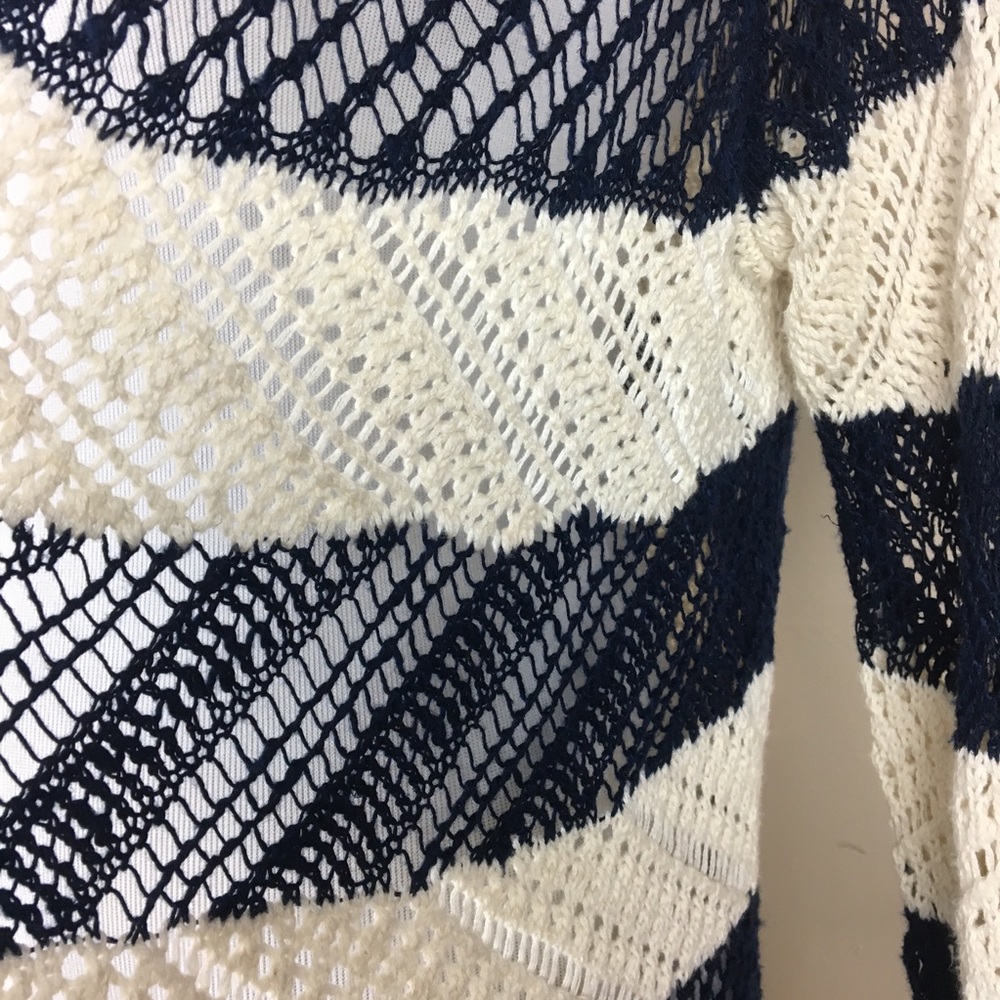 Lauren Ralph Lauren navy and cream cardigan - Picture 7 of 7